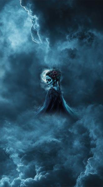 La Luna de Catrina - Kunstleder Portmoneepanel